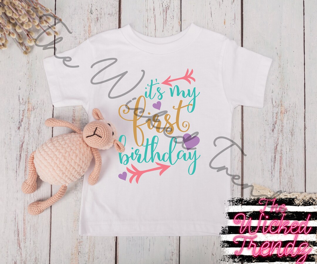 Toddler T-shirt It's My First Birthday Boho Arrows Hearts 1st Birthday ...