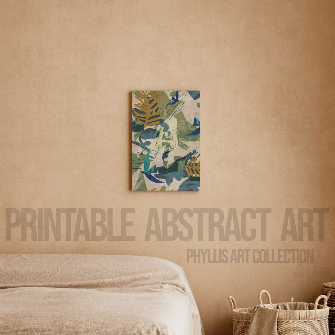 Printable Abstract Art, Large Abstract Art, Instant Download Art, Abstract Botanical Art,modern ...