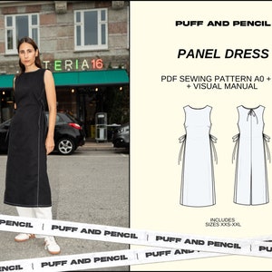 PANEL dress // Digital PDF // Sewing pattern  // diy dress // Size xxs-xxl // Instant download // Printable