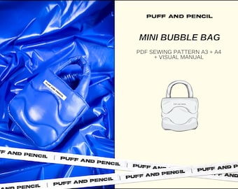 MINI BUBBLE bag // Digital PDF Sewing pattern  // Diy bag // one size // Instant download // Printable