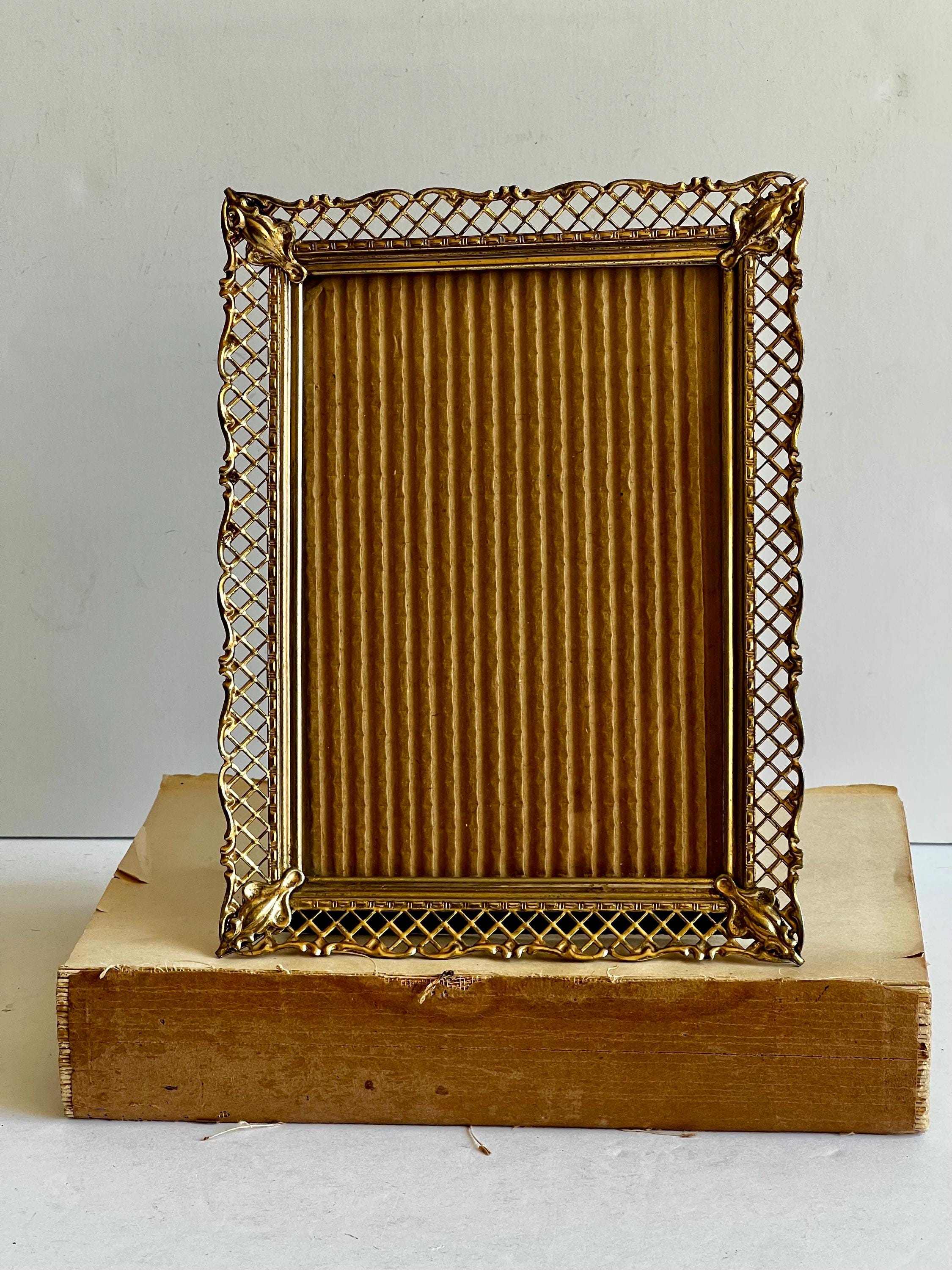 Vintage Gold Tone Filigree Metal Photo Frame - Etsy