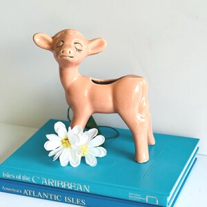 McCoy Pottery Pink Calf Planter, Kitsch Home Decor