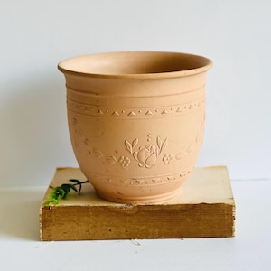 Vintage Scheurich Planter Pot 916-18 West German Pottery Unglazed Flower Pot