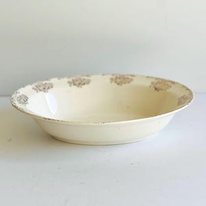 Vintage Imperial China Oval Serving Bowl Rosalie Pattern 22 Carat Gold Rim Floral Accents Ironstone Vegetable Bowl Gold Transferware