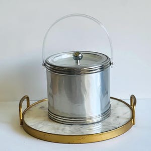 Vintage Georges Briard Silver Ice Bucket Mid Century Barware