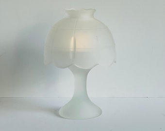 Vintage 2 Piece Westmoreland White Satin Fairy Lamp Tea Light Votive Candle Holder