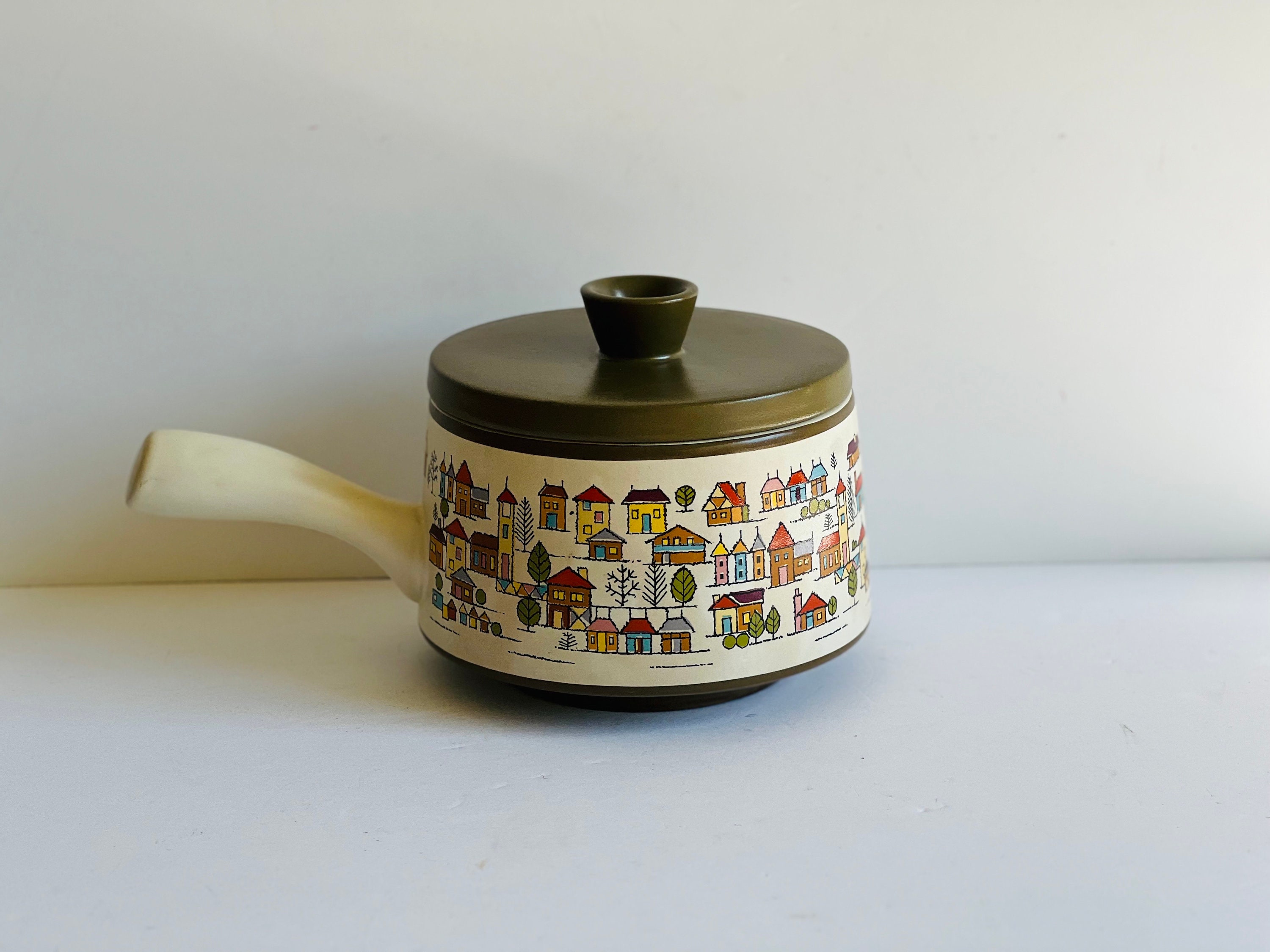 江戸後期　色鍋島櫛目高台中皿5枚　直径約15㎝　東Y7-0516⭐︎2Fタトチ Vintage Country Village Stoneware Pot With Lid Japanese
