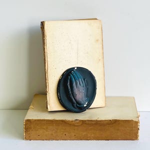 Vintage Chalkware Praying Hands 3D Wall Plaque Mid Century Wall Decor Religious Home Decor AS IS