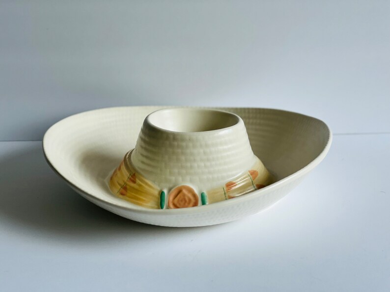 Treasure Craft Sombrero Hat Shaped Chip and Dip Bowl Circa Etsy