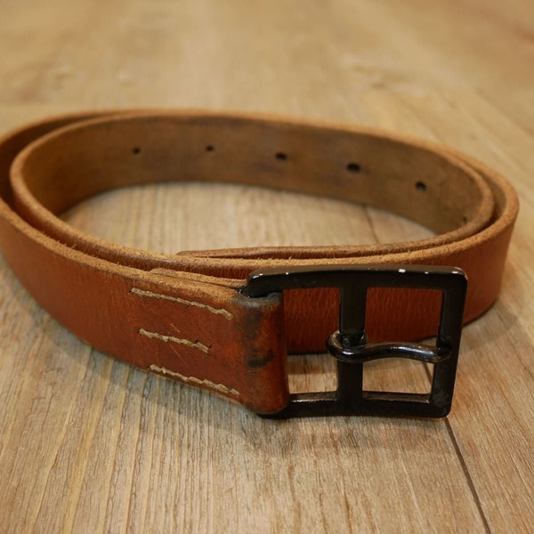 Swiss leather belt