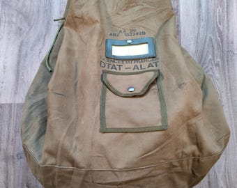 Vintage Military Bag 1950s | French Army Musette Model 1892