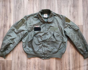 US.Air Force CWU-36/Pフライヤーズ・ジャケット CWU-36/P Flight Jacket | Green Military Bomber Shell Jacket