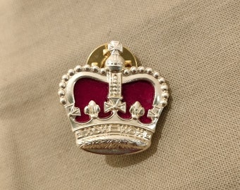 Military Crown Pin - British Army Parade Badge, Royal Badge, Militaria Collection