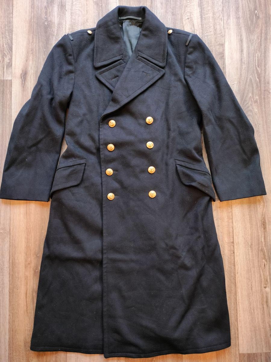 Manteau Femme Classique Bleu Marine - Taille 40-42 - Style Pardessus Vintage