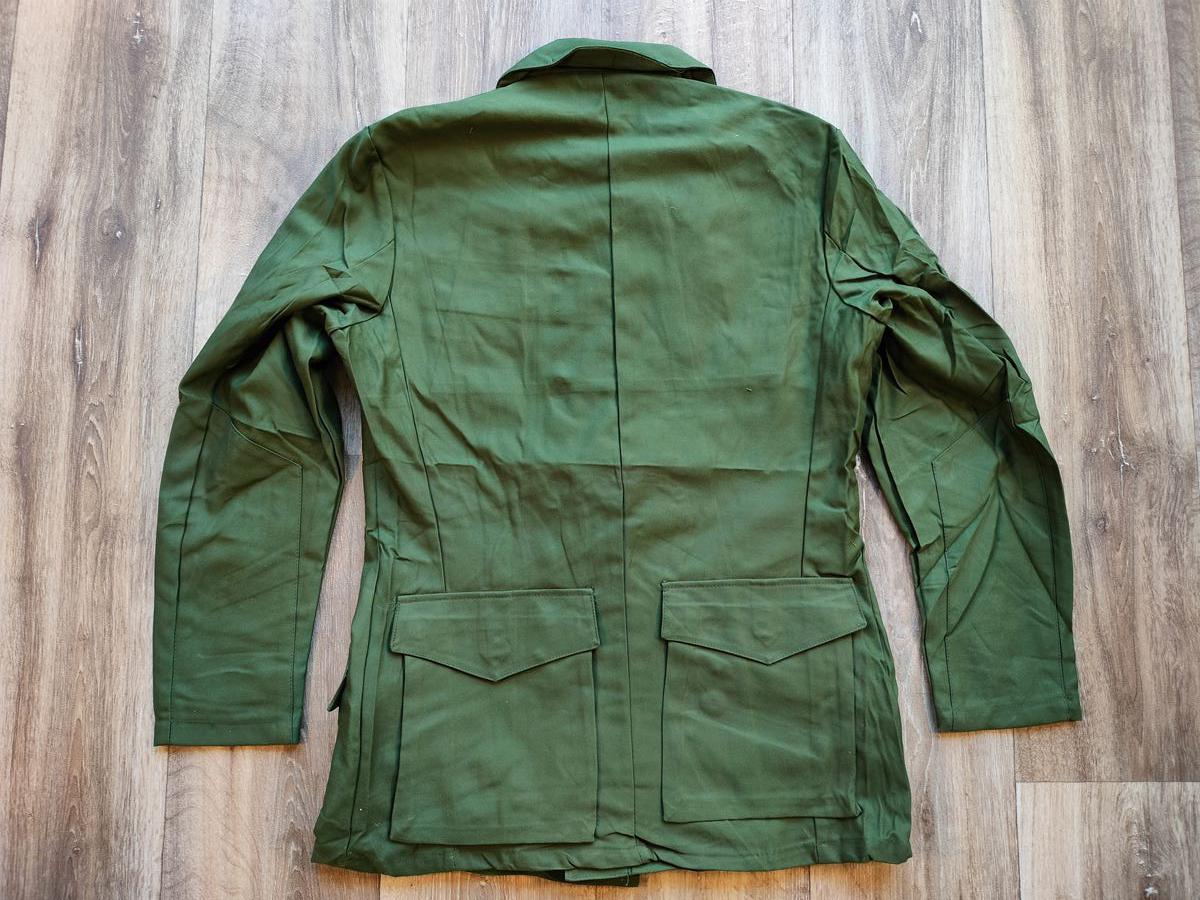 Vintage Swedish Jacket 1975 – Olive Field Jacket, Crown Buttons