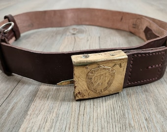 Romanian army leather belt.