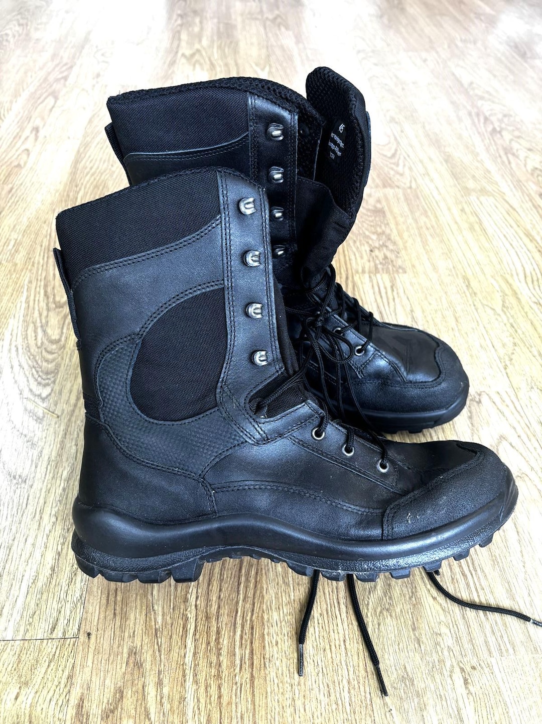 VOLKL HEERESEIGENTUM GERMAN MADE AUSTRIAN ARMY COMBAT BOOTS BLK EURO 46 US 12 VOLKL HEERESEIGENTUM 2008 Combat Boots Men main image 4