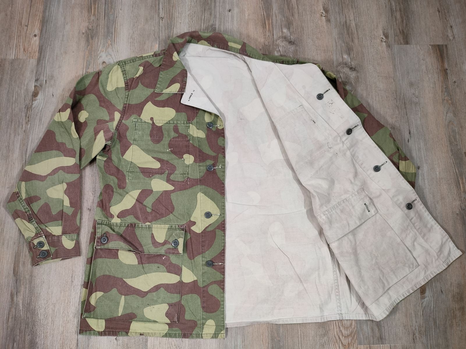 Original Finnish Army M62 Camouflage Reversible Uniform Snow