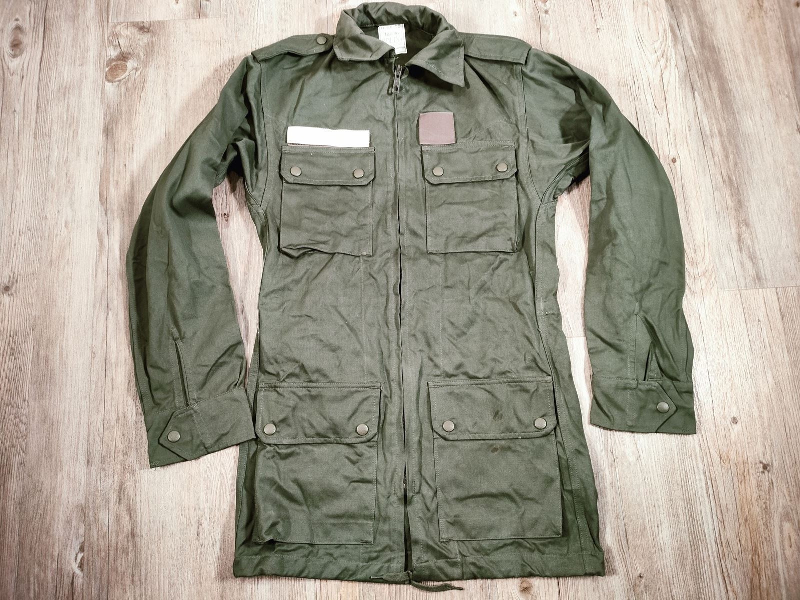 Vintage F2 Zip-up Jacket | French Army Fatigues, Olive Green