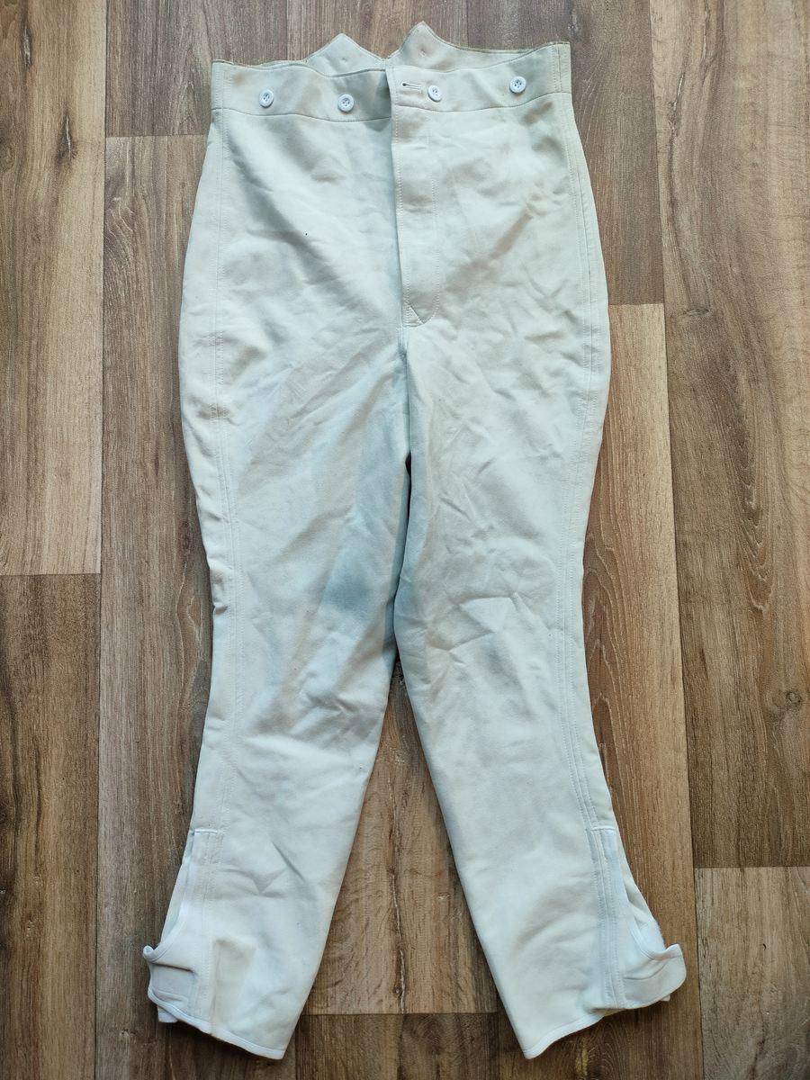 Pantalon Militaire Vintage Homme Taille 38 - Vert - Culotte D'Équitation - Laine