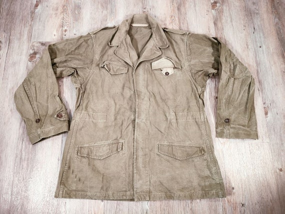 Vintage French Army M47 Jacket Heavy Khaki Canvas - 1950s - Etsy