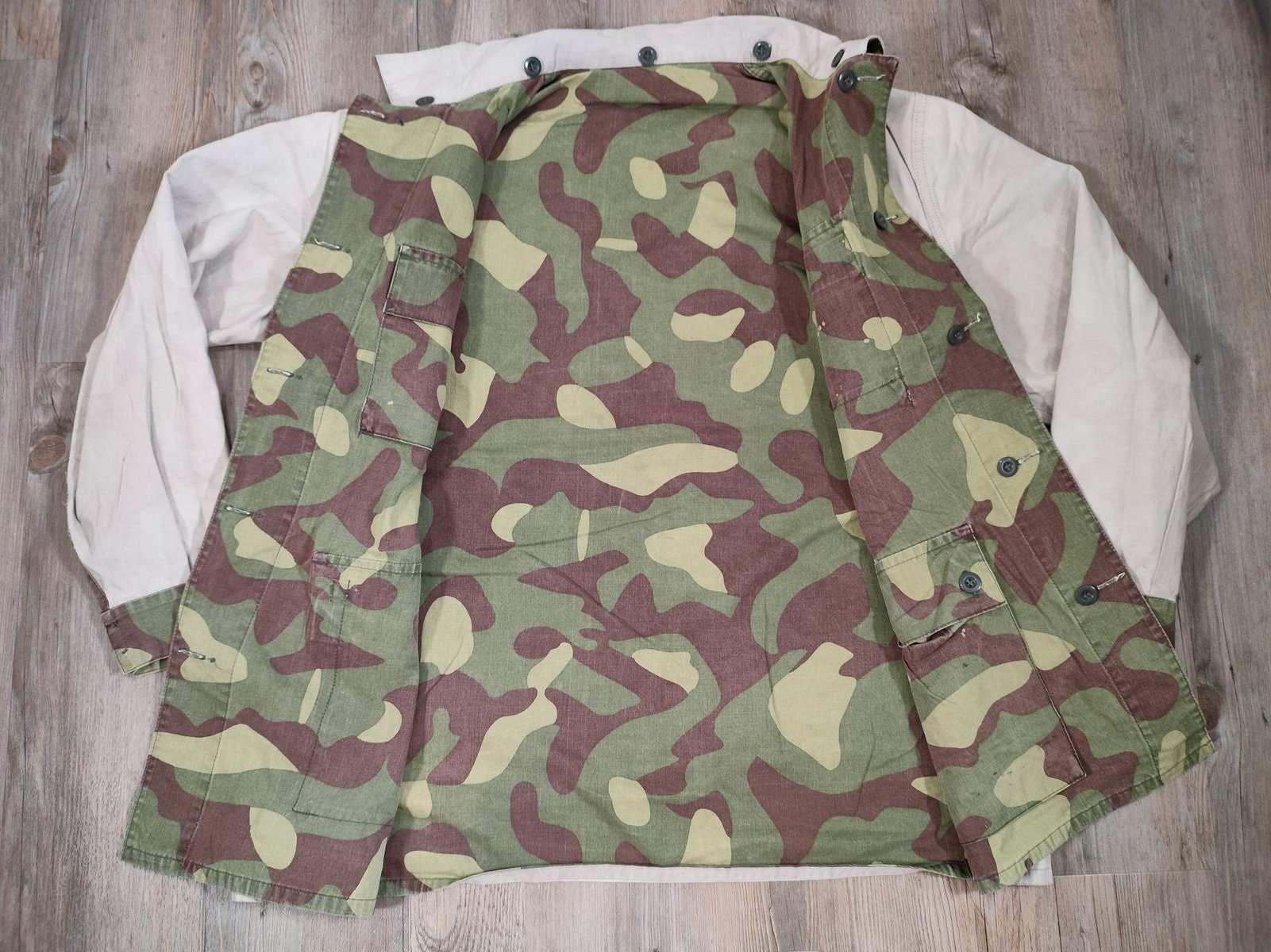 Original Finnish Army M62 Camouflage Reversible Uniform Snow