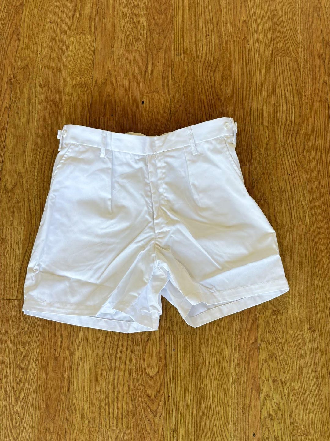 WHITE DRILL\"VTGBRITISH MILITARY SHORTS 。 original-1940s-british-white-