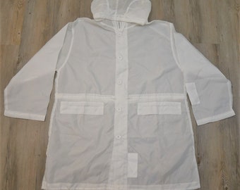 Vintage British Military Snow White Camouflage Parka 100% Lightweight Nylon - Rare & Authentic!