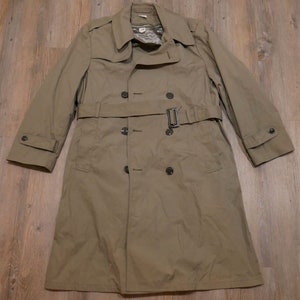 US Marine Corps Pewter Coat. Trenchcoat with liner with belt.