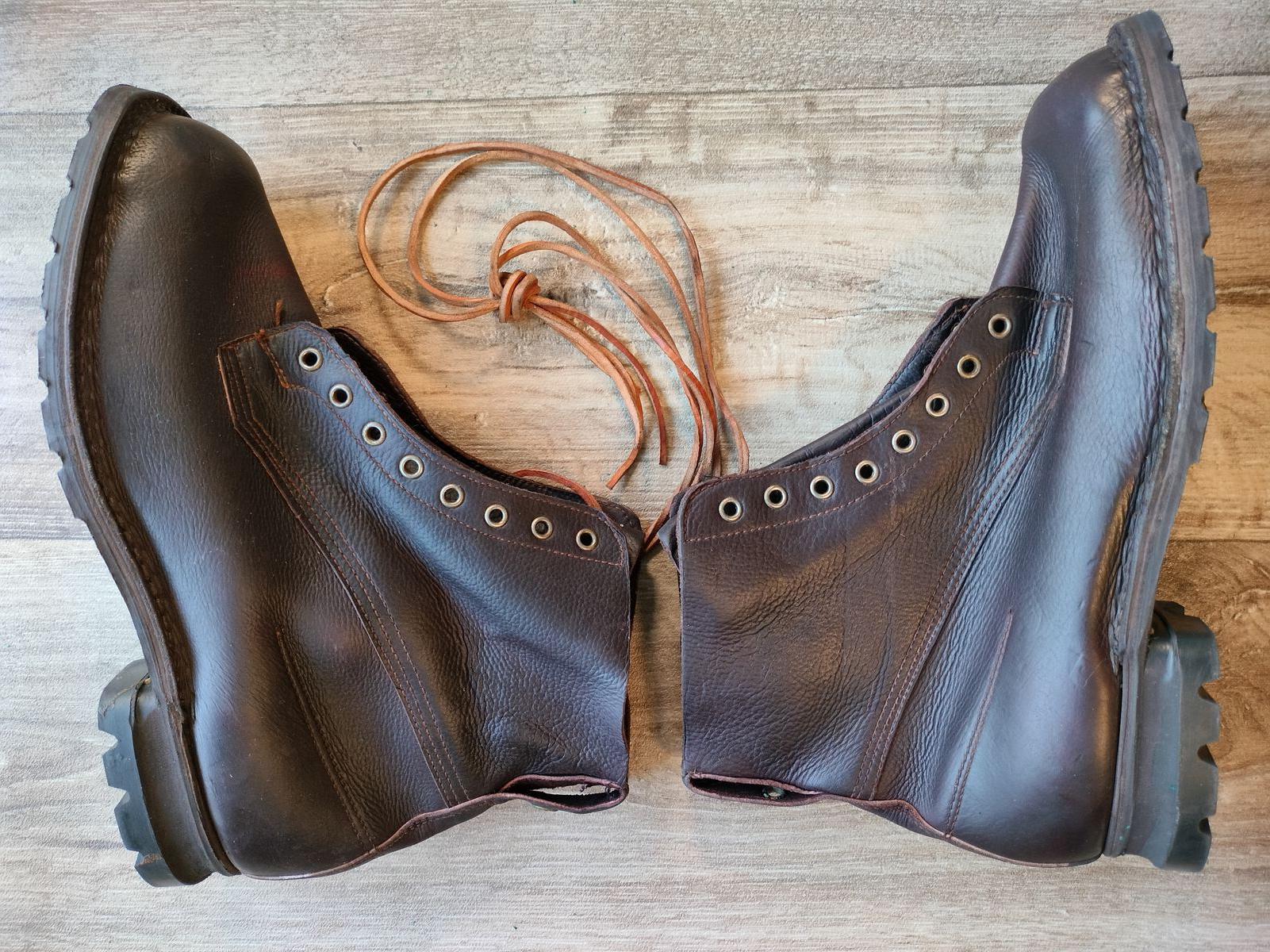 Bottes Vintage MILO Pour Homme - Taille 6,5N (équivalent Mixte) - Cuir Pour Alpinisme Et Randonnée - Occasion Peu Portées