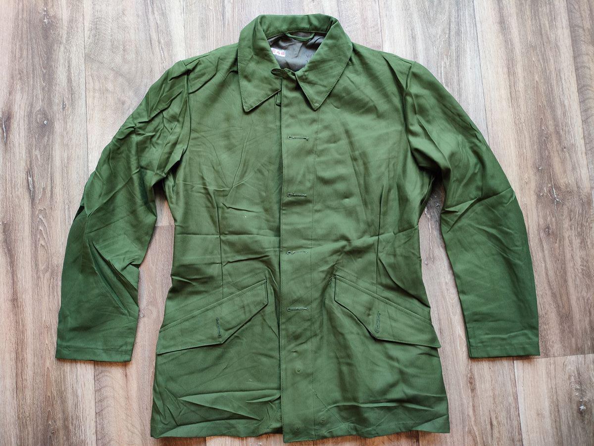 Vintage Swedish Jacket 1975 – Olive Field Jacket, Crown Buttons