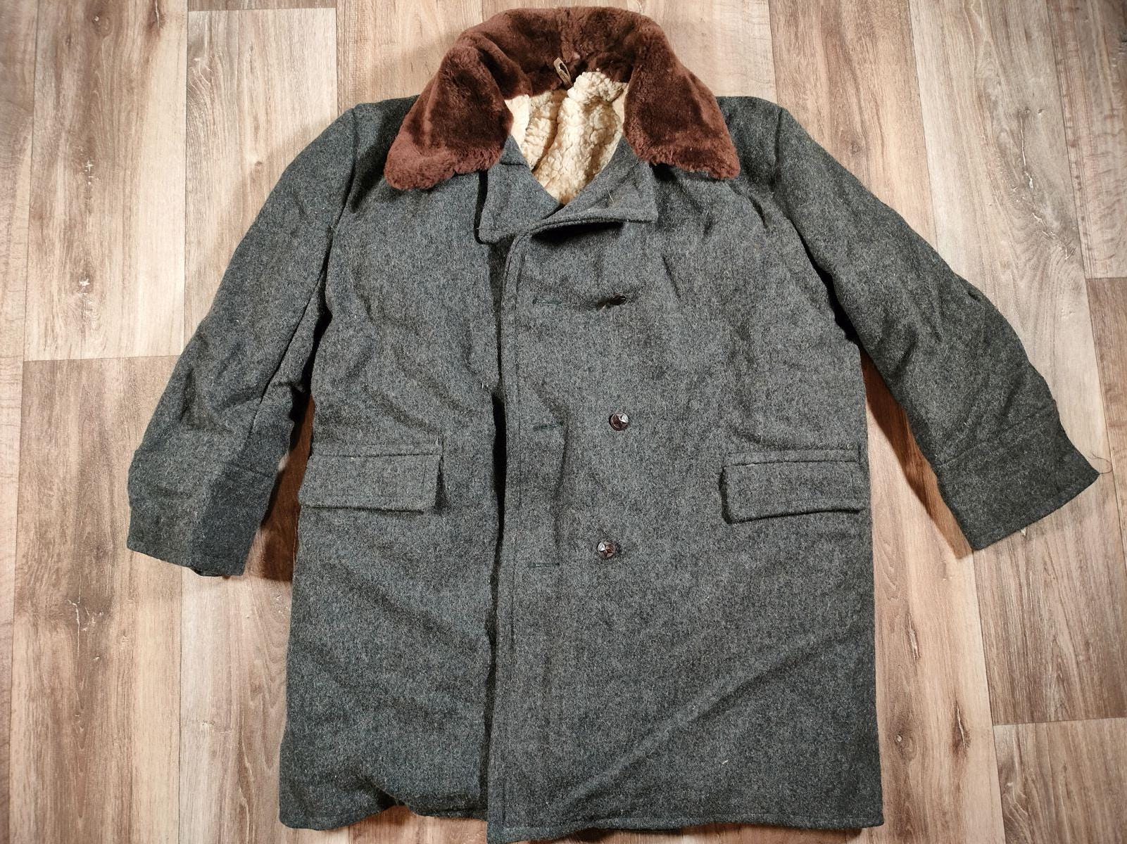 Military Sheepskin Bulgarian Wool And Sheepskin Coat Wool Military