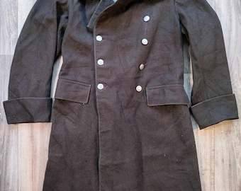 Swiss Army Military Vintage 60s 70s Double Breasted Wool Trench