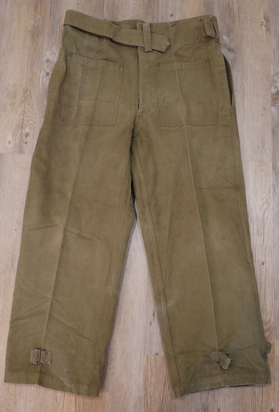 Vintage French Army Dispatch Rider Motorcyclist Pants Canvas - Etsy