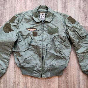 Vintage flight jacket type CWU-36/P – Valley Apparel LLC – sage green – flame-retardant model