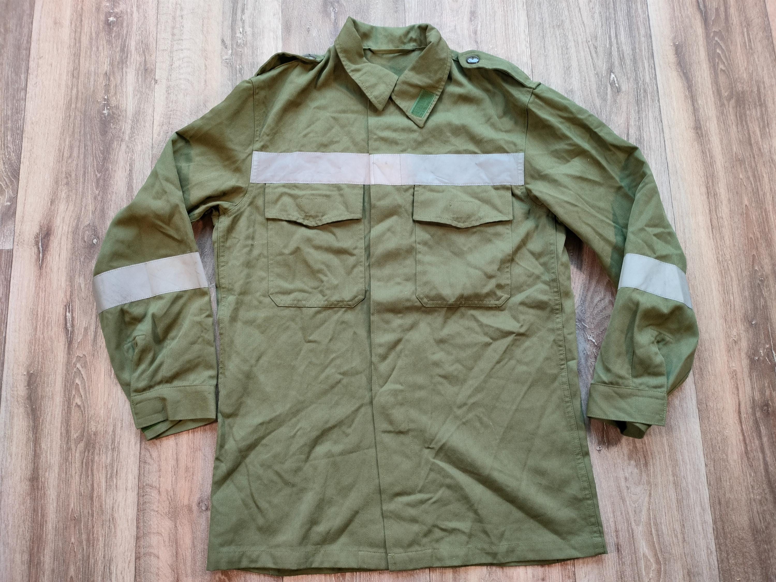 German shirt, reflective strip.
