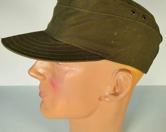 Casquette Militaire Autrichienne Vintage - Kaki Avec Cocarde Rouge-blanc - Style Alpin