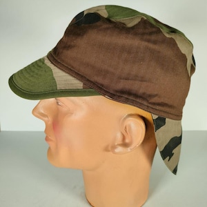 French Army CCE Camouflage Cap | Saharan Neck Cover | Vintage Forest Surplus