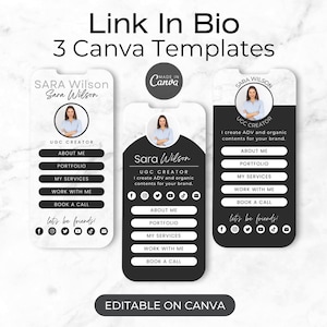 Link In Bio Instagram Canva Template, Landing Page Design, Website links, Business Page Template, Digital Download.