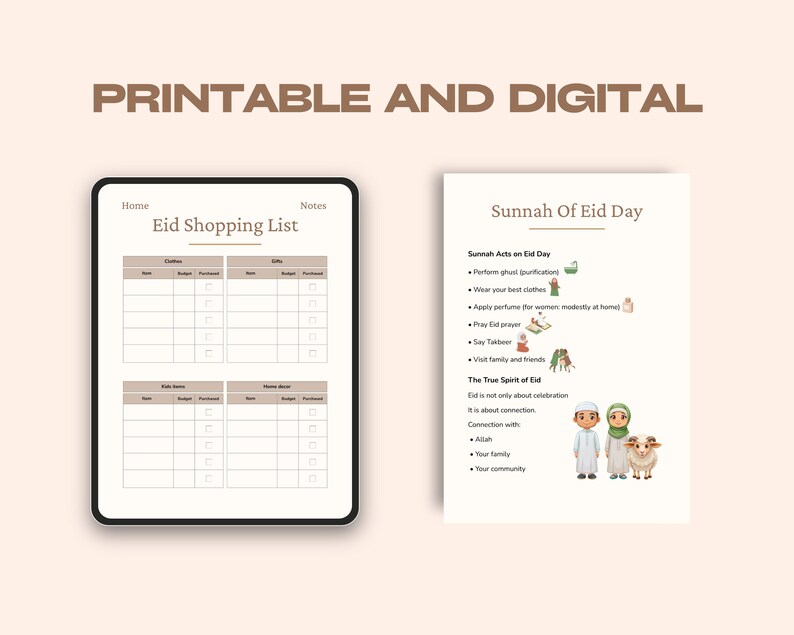 Eid Al Adha Planner 2026, Hyperlinked Digital Planner, Printable PDF ...