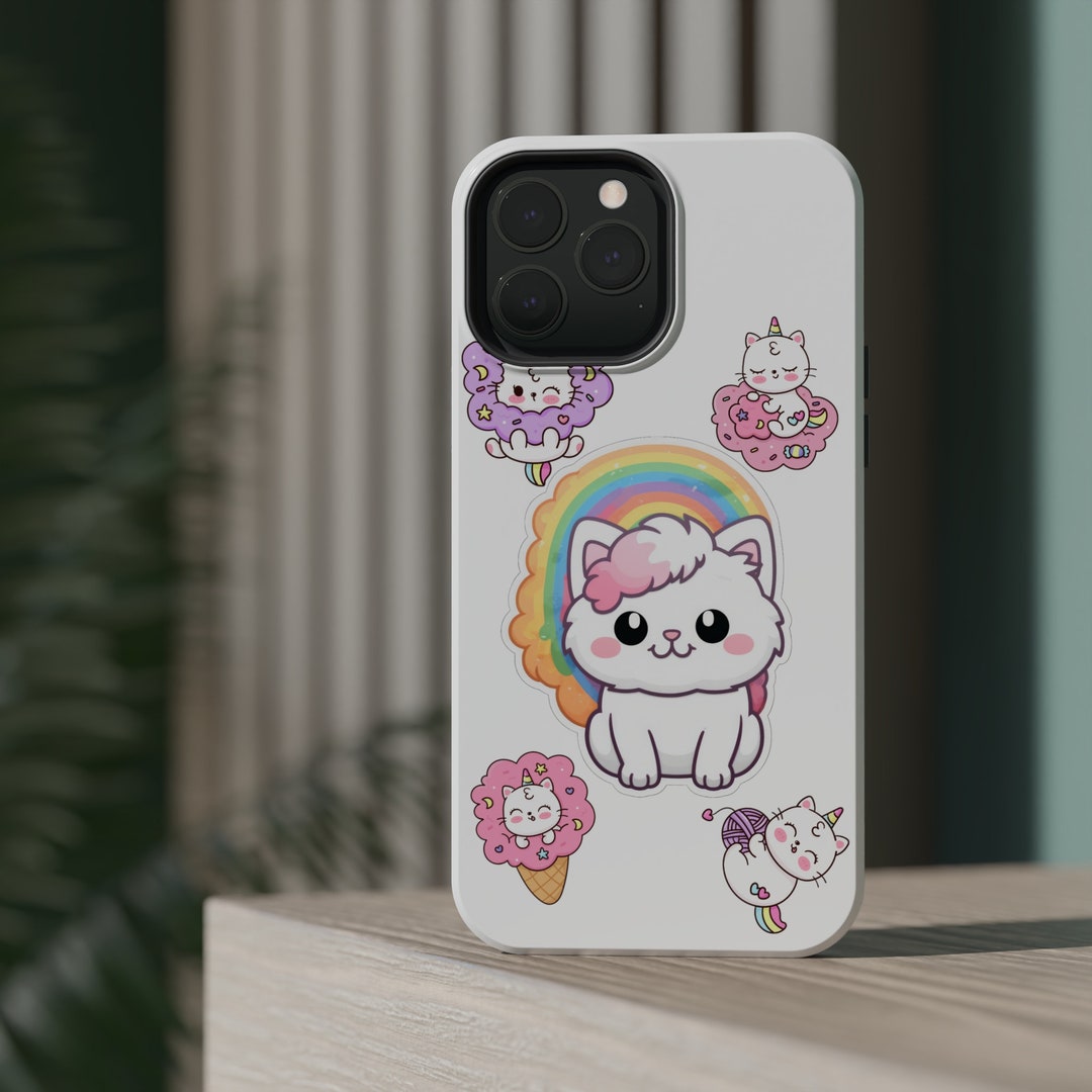 Kawaii Cat Phone Case Kawaii Phone Case Kawaii Cat Design Sanrio Tough