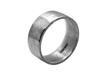 Size K (UK) Handmade Plain Chunky 925 Silver Band Ring 5 1/4 (USA)