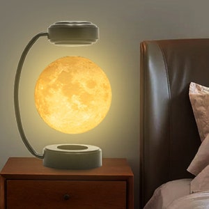 Levitation Moon Lamp, lights on or off 3D Print Floating Moon, Holiday gifts, Birthday Gifts, Creative Table decorations