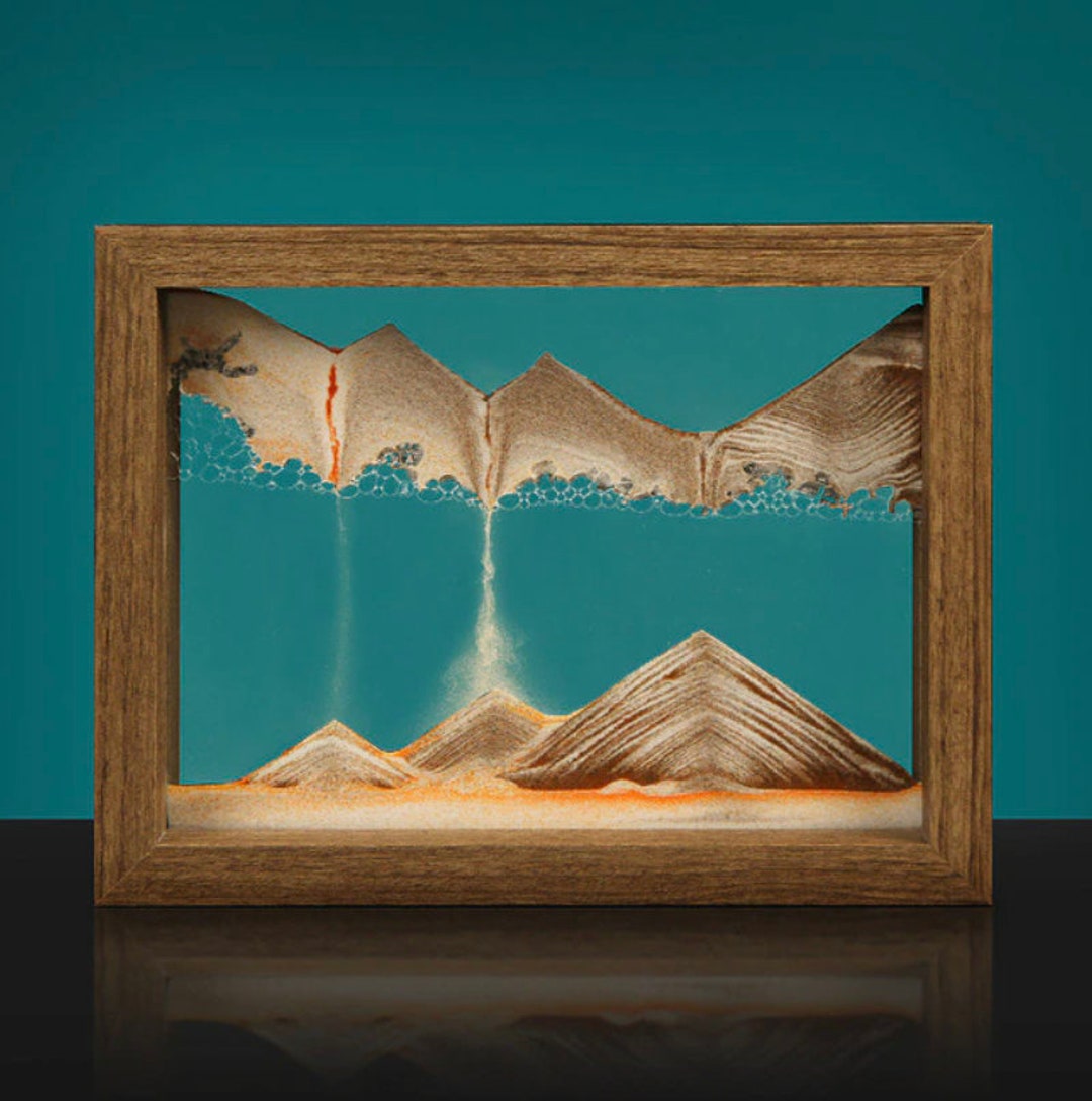 Sand Art Wood Frame Sand USA Moving Sandscape Sand Sculpture Glass Sand Art BEST GIFT Etsy