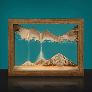 Sand Art Wood Frame | sand USA | Moving Sandscape Sand Sculpture Glass Sand Art | BEST GIFT