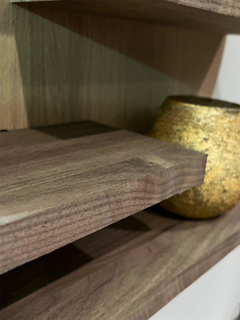 Oak Round Wall Rack With Walnut Planks 60 Cm - Etsy