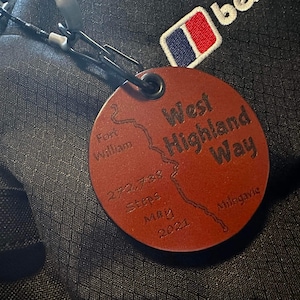 Gepersonaliseerde West Highland Way-bagagelabel - Italiaans leer