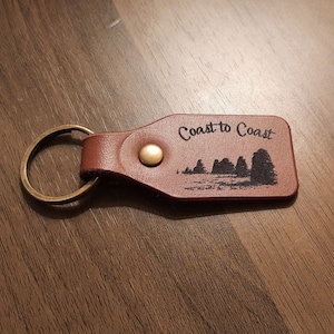 Coast To Coast Leather Key Ring
