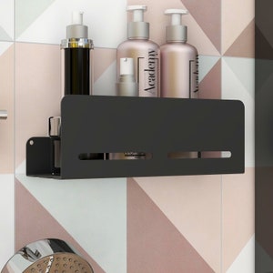 Shower Shelf Adhesive No Drill Wall Storage Rack for Soap Shampoo Bottles  Holders Soap Dish Tray with Hanger Bathroom Organizer