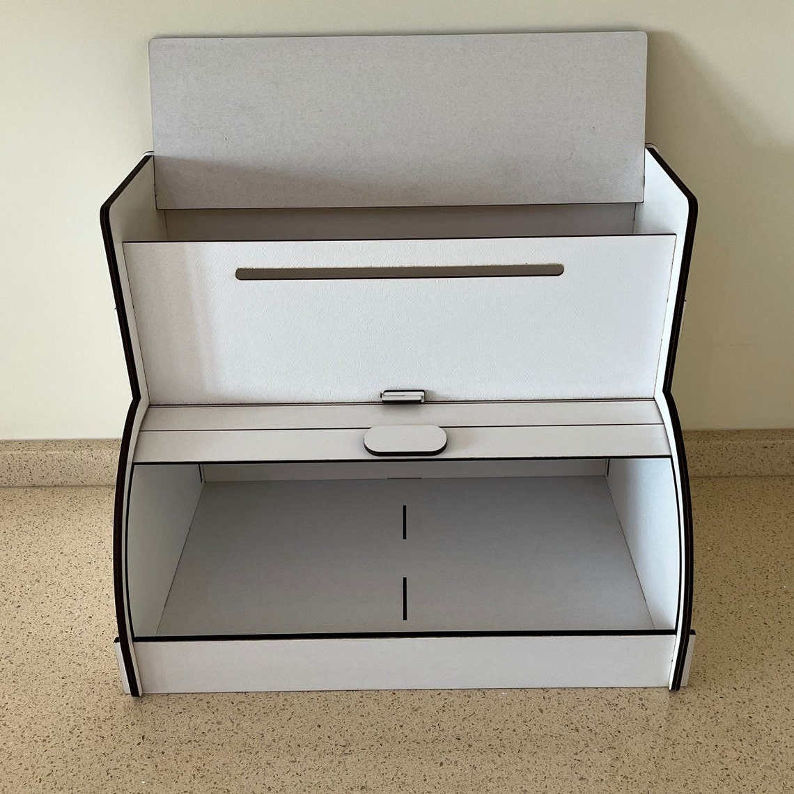 Wooden Bread Box, Paper Towel Holder, Sliding Lid Bread Basket With